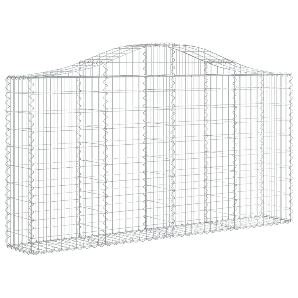 Gabionkurver buede 40 stk 200x30x100/120 cm galvanisert jern