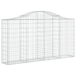Gabionkurver buede 40 stk 200x30x100/120 cm galvanisert jern