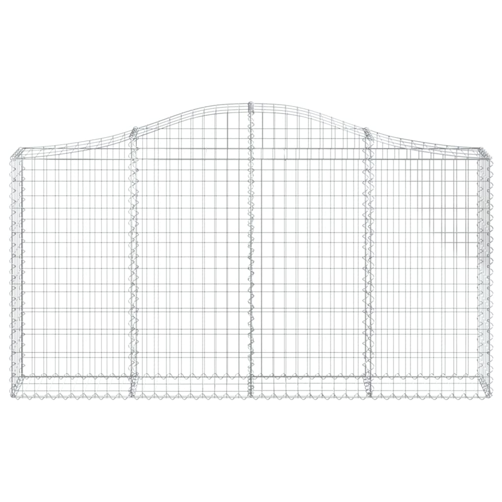 Gabionkurver buede 40 stk 200x30x100/120 cm galvanisert jern