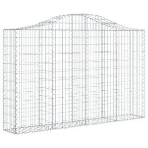 Gabionkurver buede 10 stk 200x30x120/140 cm galvanisert jern