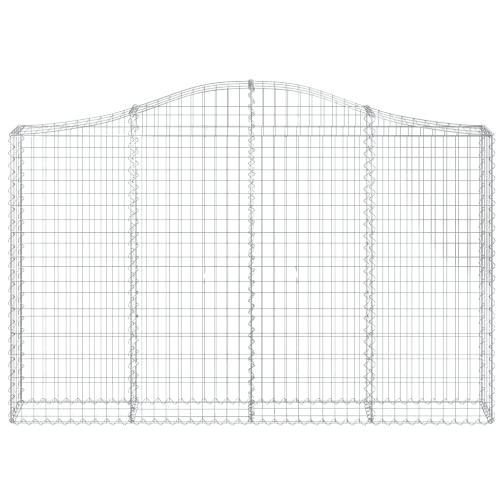 Gabionkurver buede 10 stk 200x30x120/140 cm galvanisert jern