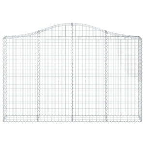 Gabionkurver buede 10 stk 200x30x120/140 cm galvanisert jern