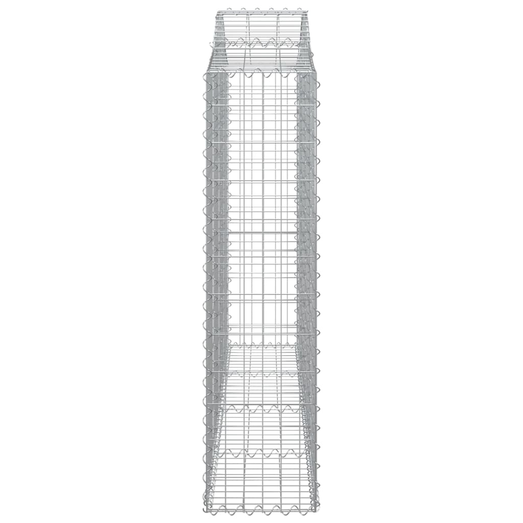Gabionkurver buede 10 stk 200x30x120/140 cm galvanisert jern
