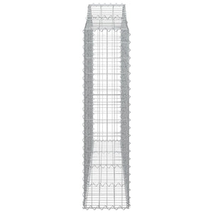 Gabionkurver buede 10 stk 200x30x120/140 cm galvanisert jern