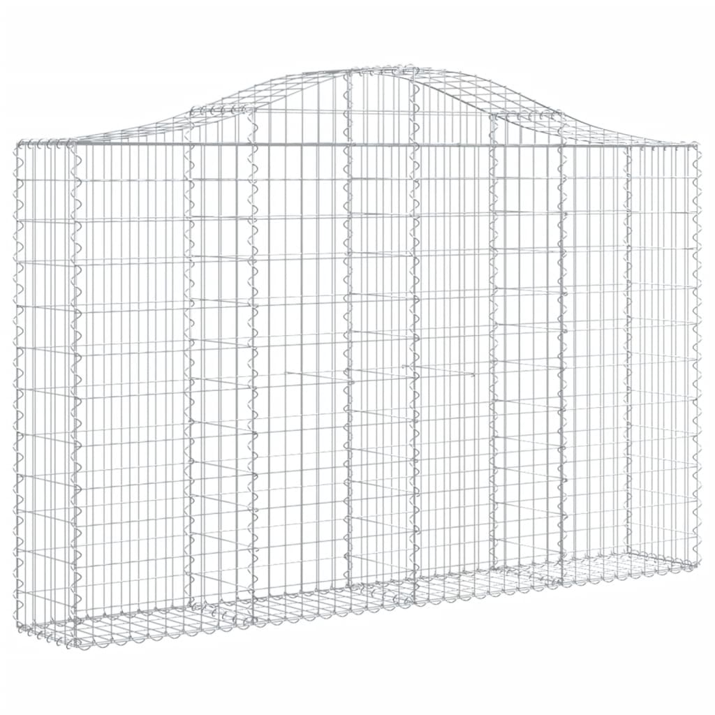 Gabionkurver buede 12 stk 200x30x120/140 cm galvanisert jern