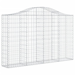Gabionkurver buede 12 stk 200x30x120/140 cm galvanisert jern