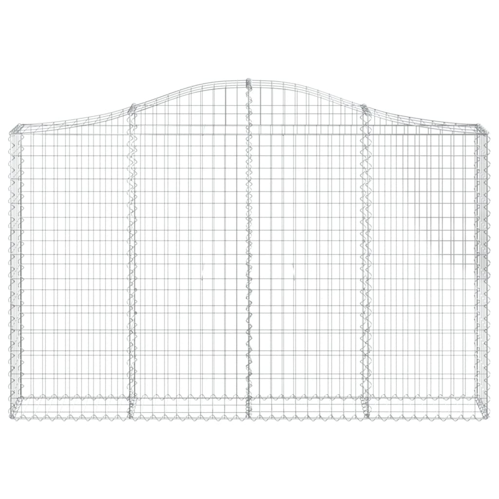 Gabionkurver buede 12 stk 200x30x120/140 cm galvanisert jern