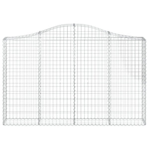 Gabionkurver buede 12 stk 200x30x120/140 cm galvanisert jern