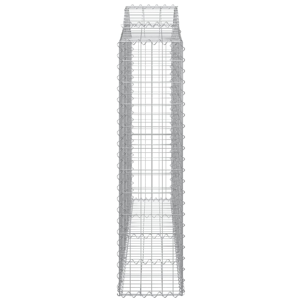 Gabionkurver buede 12 stk 200x30x120/140 cm galvanisert jern