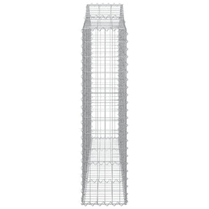 Gabionkurver buede 12 stk 200x30x120/140 cm galvanisert jern