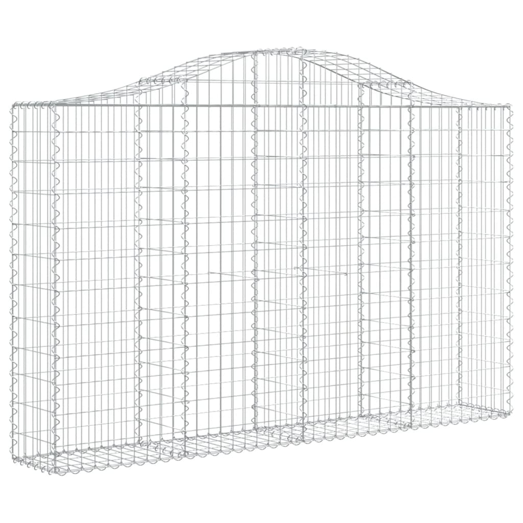 Gabionkurver buede 15 stk 200x30x120/140 cm galvanisert jern