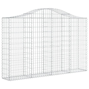 Gabionkurver buede 15 stk 200x30x120/140 cm galvanisert jern