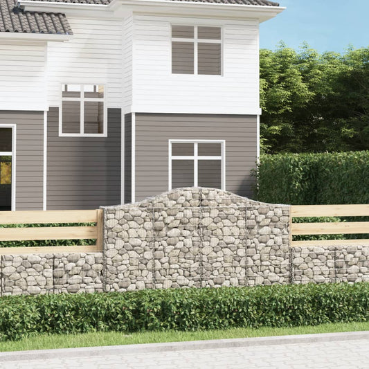 Gabionkurver buede 20 stk 200x30x120/140 cm galvanisert jern