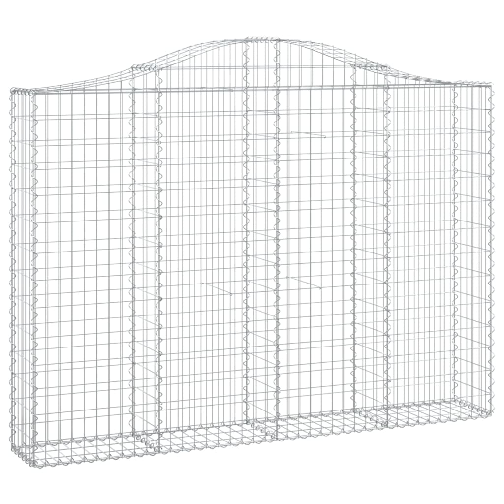 Gabionkurver buede 11 stk 200x30x140/160 cm galvanisert jern