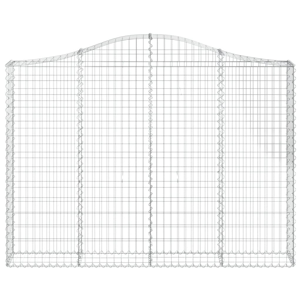 Gabionkurver buede 11 stk 200x30x140/160 cm galvanisert jern