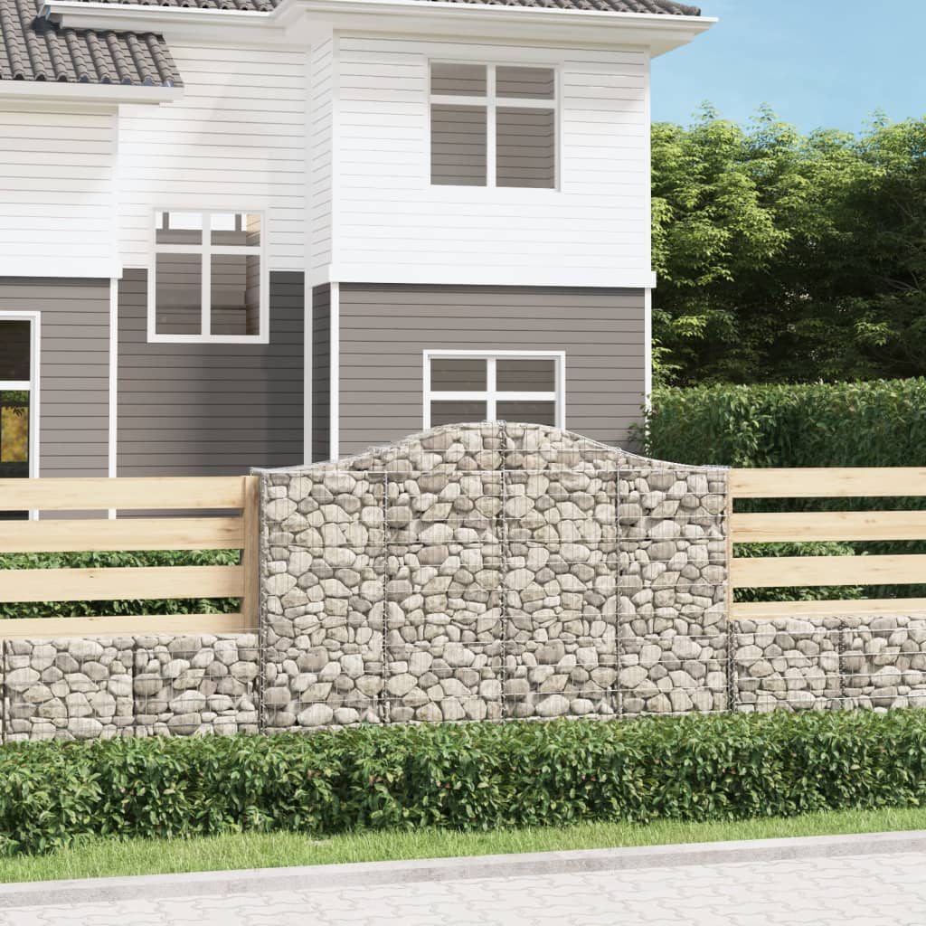 Gabionkurver buede 11 stk 200x30x140/160 cm galvanisert jern