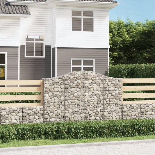Gabionkurver buede 11 stk 200x30x140/160 cm galvanisert jern