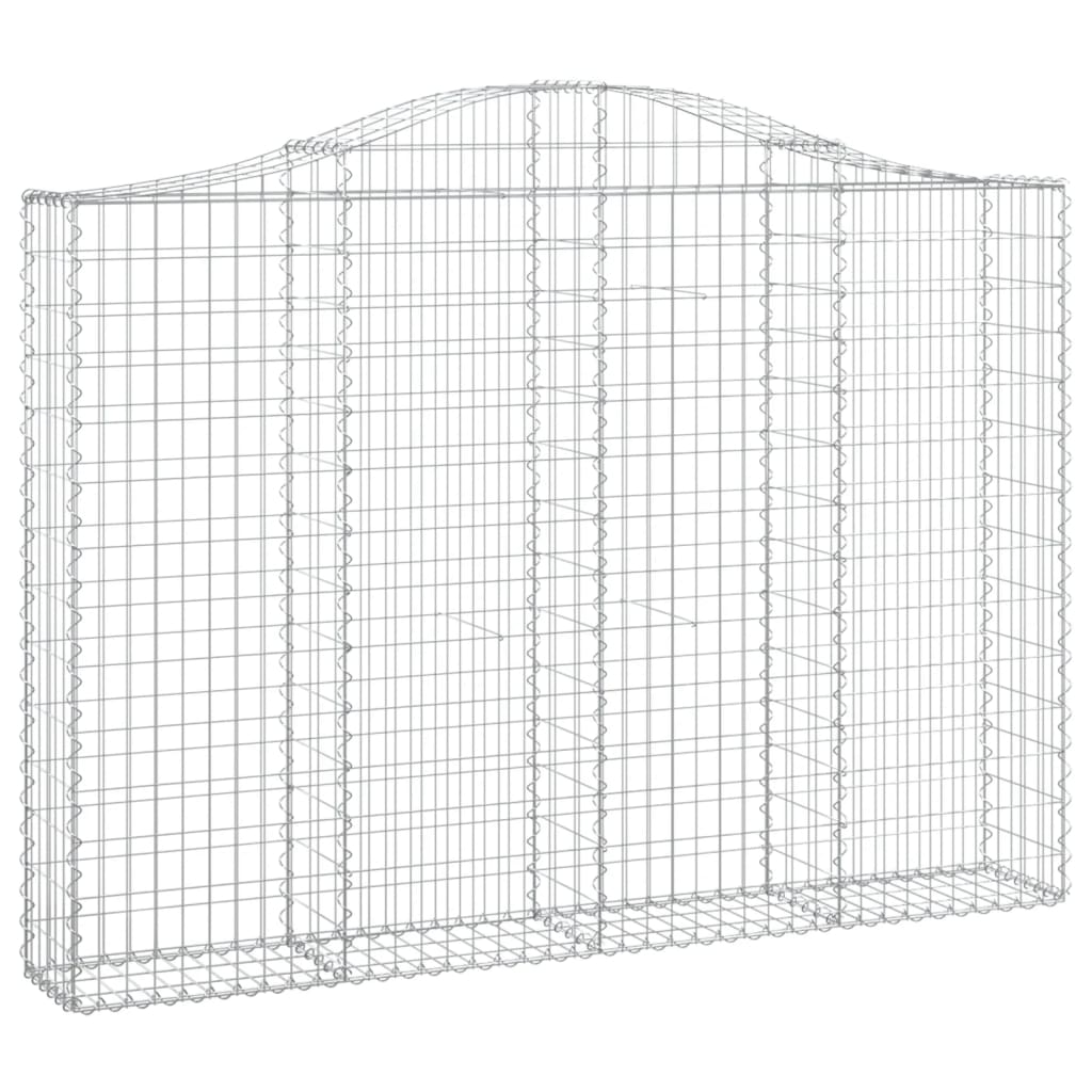 Gabionkurver buede 14 stk 200x30x140/160 cm galvanisert jern
