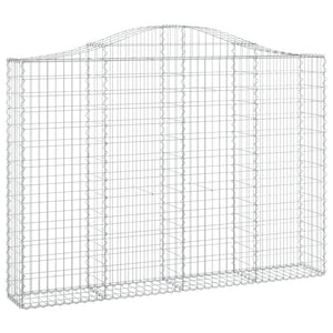 Gabionkurver buede 14 stk 200x30x140/160 cm galvanisert jern