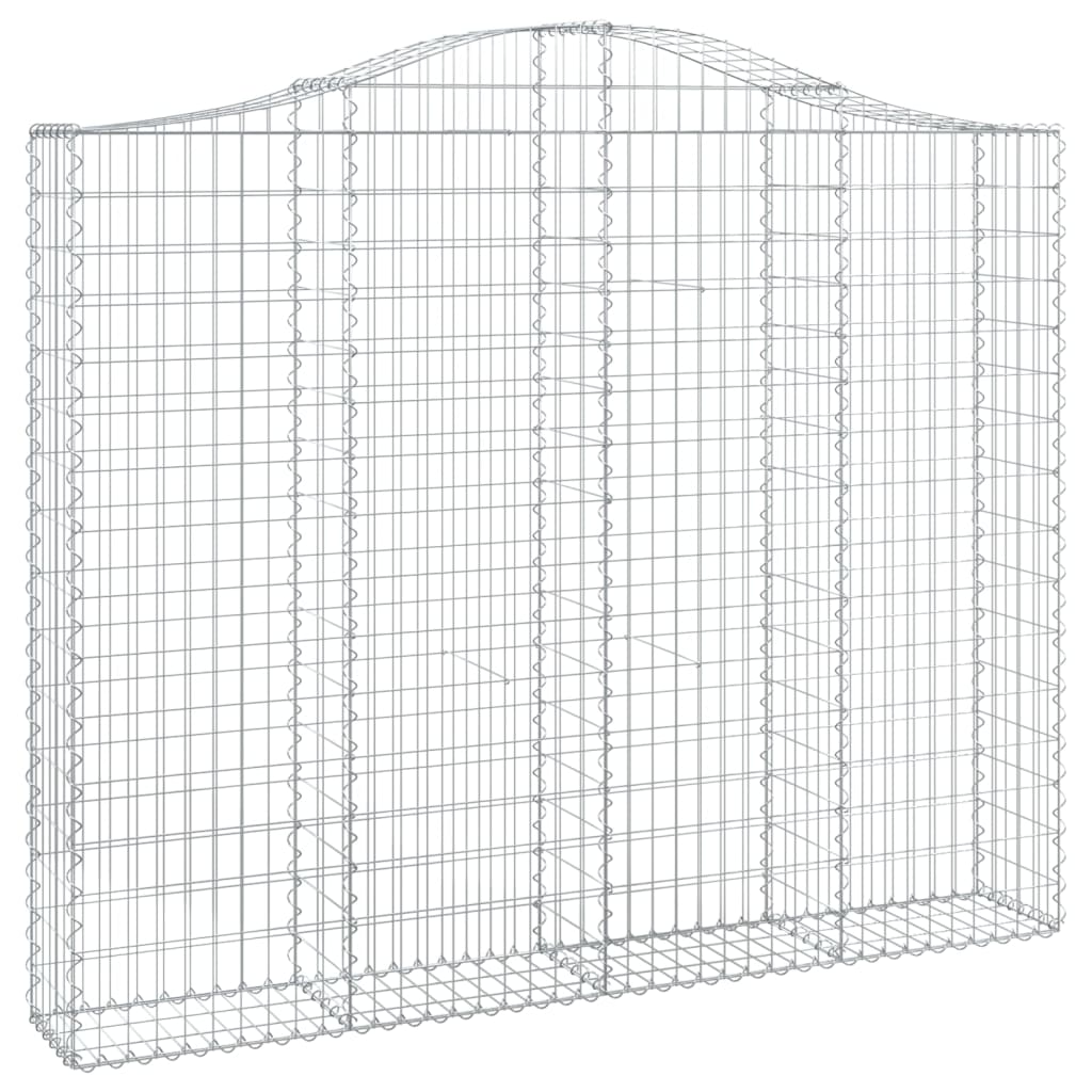 Gabion baskets curved 3 pcs 200x30x160/180 cm galvanized iron