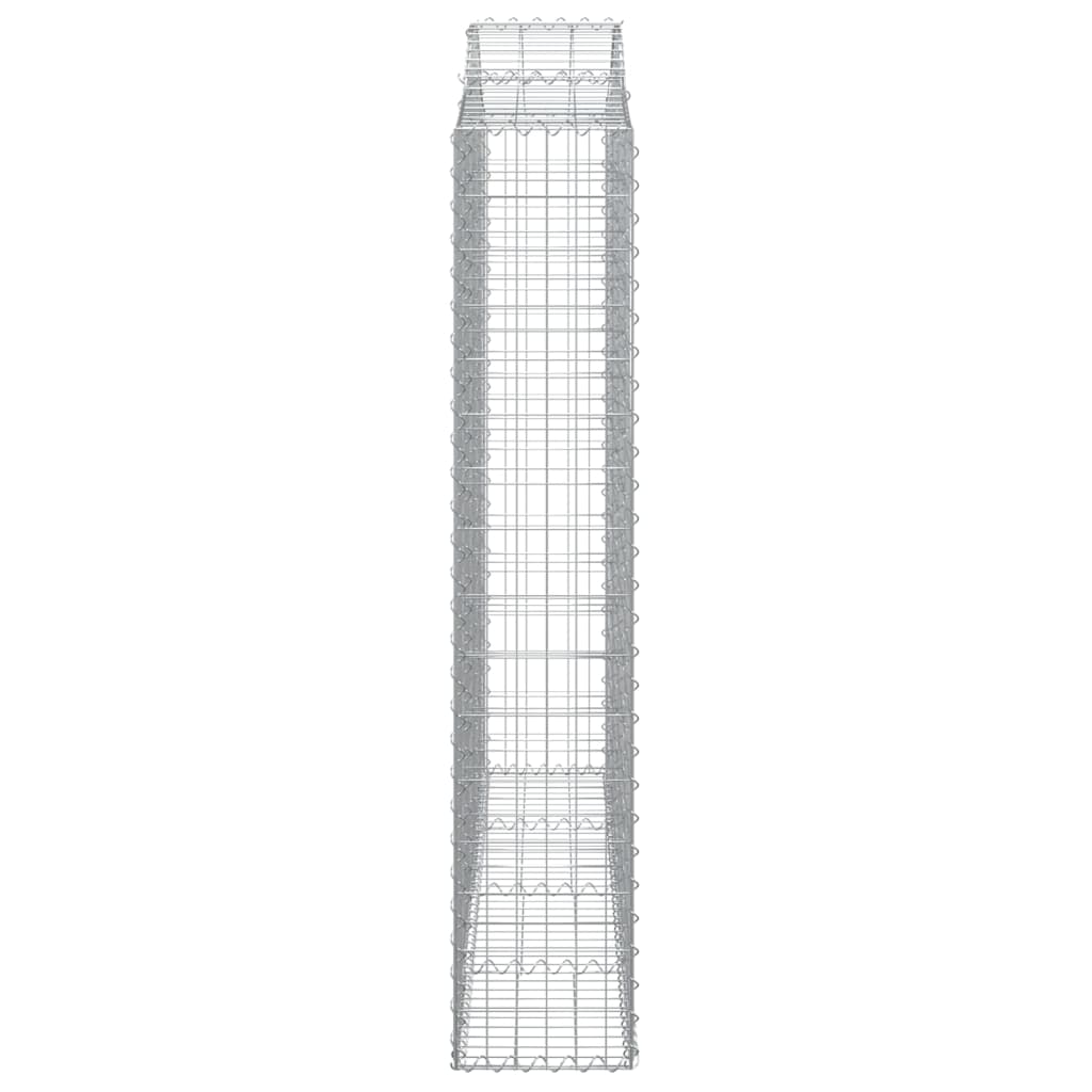 Gabionkurver buede 8 stk 200x30x160/180 cm galvanisert jern