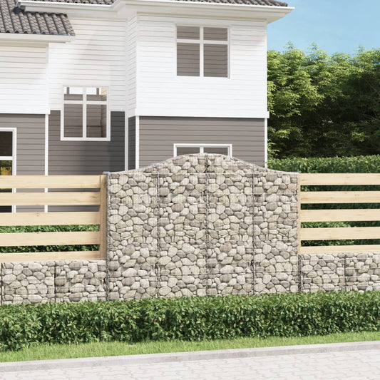 Gabionkurver buede 8 stk 200x30x160/180 cm galvanisert jern