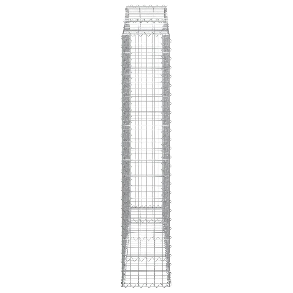 Gabionkurver buede 13 stk 200x30x160/180 cm galvanisert jern