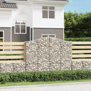 Gabionkurver buede 13 stk 200x30x160/180 cm galvanisert jern