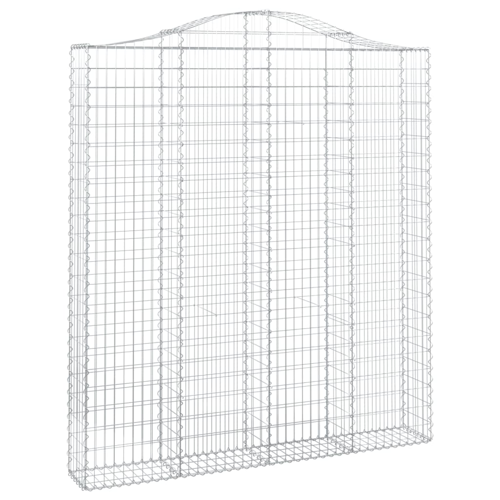 Gabionkurver buede 5 stk 200x30x220/240 cm galvanisert jern