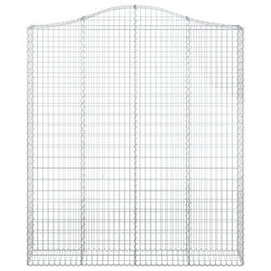 Gabionkurver buede 5 stk 200x30x220/240 cm galvanisert jern