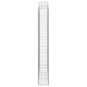 Gabionkurver buede 5 stk 200x30x220/240 cm galvanisert jern