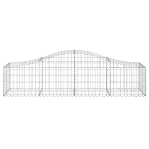Gabionkurver buede 10 stk 200x50x40/60 cm galvanisert jern