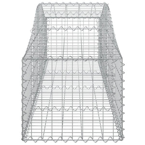 Gabionkurver buede 10 stk 200x50x40/60 cm galvanisert jern