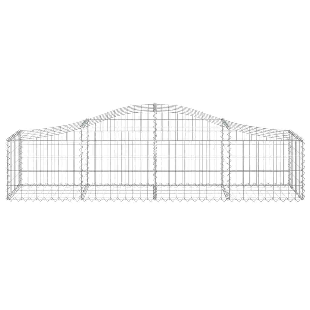 Gabionkurver buede 11 stk 200x50x40/60 cm galvanisert jern