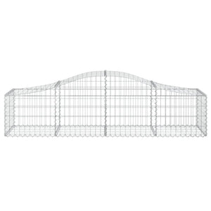 Gabionkurver buede 11 stk 200x50x40/60 cm galvanisert jern