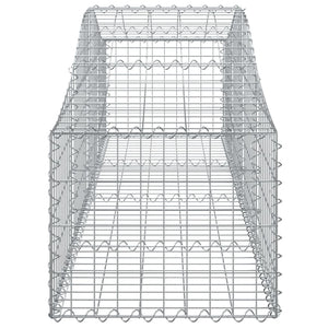 Gabionkurver buede 11 stk 200x50x40/60 cm galvanisert jern