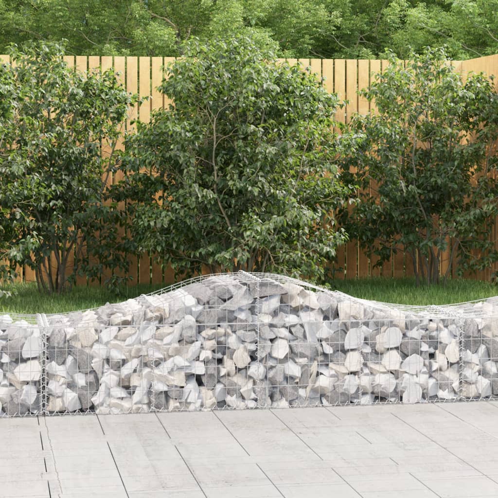 Gabionkurver buede 11 stk 200x50x40/60 cm galvanisert jern