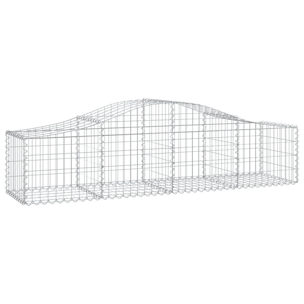 Gabionkurver buede 18 stk 200x50x40/60 cm galvanisert jern