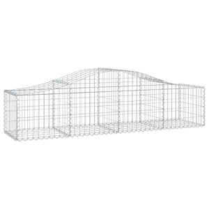 Gabionkurver buede 18 stk 200x50x40/60 cm galvanisert jern