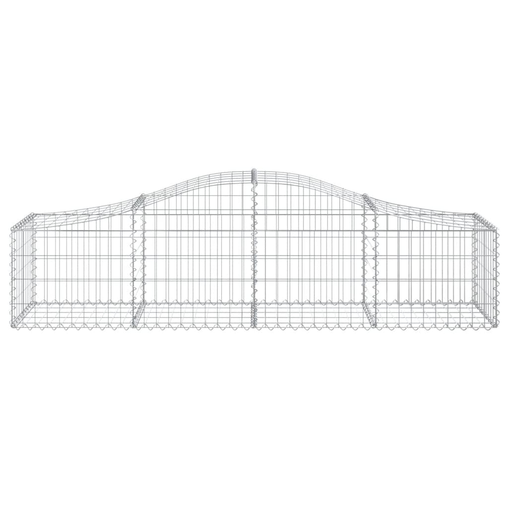 Gabionkurver buede 18 stk 200x50x40/60 cm galvanisert jern