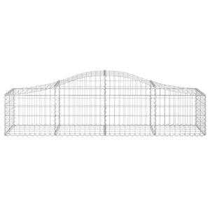 Gabionkurver buede 18 stk 200x50x40/60 cm galvanisert jern