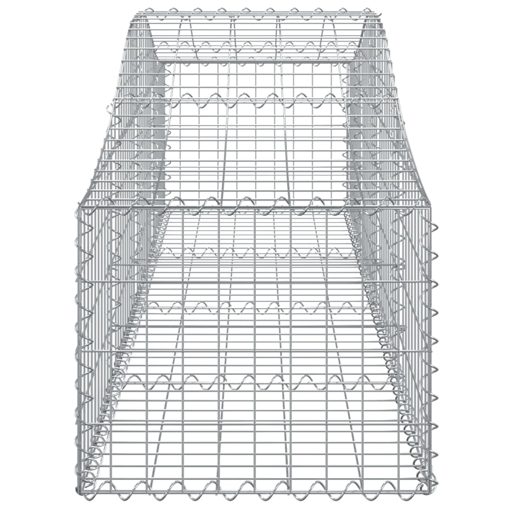 Gabionkurver buede 18 stk 200x50x40/60 cm galvanisert jern