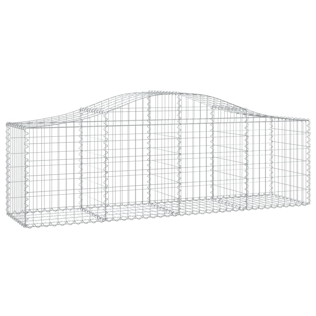 Gabionkurver buede 12 stk 200x50x60/80 cm galvanisert jern