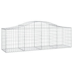 Gabionkurver buede 12 stk 200x50x60/80 cm galvanisert jern