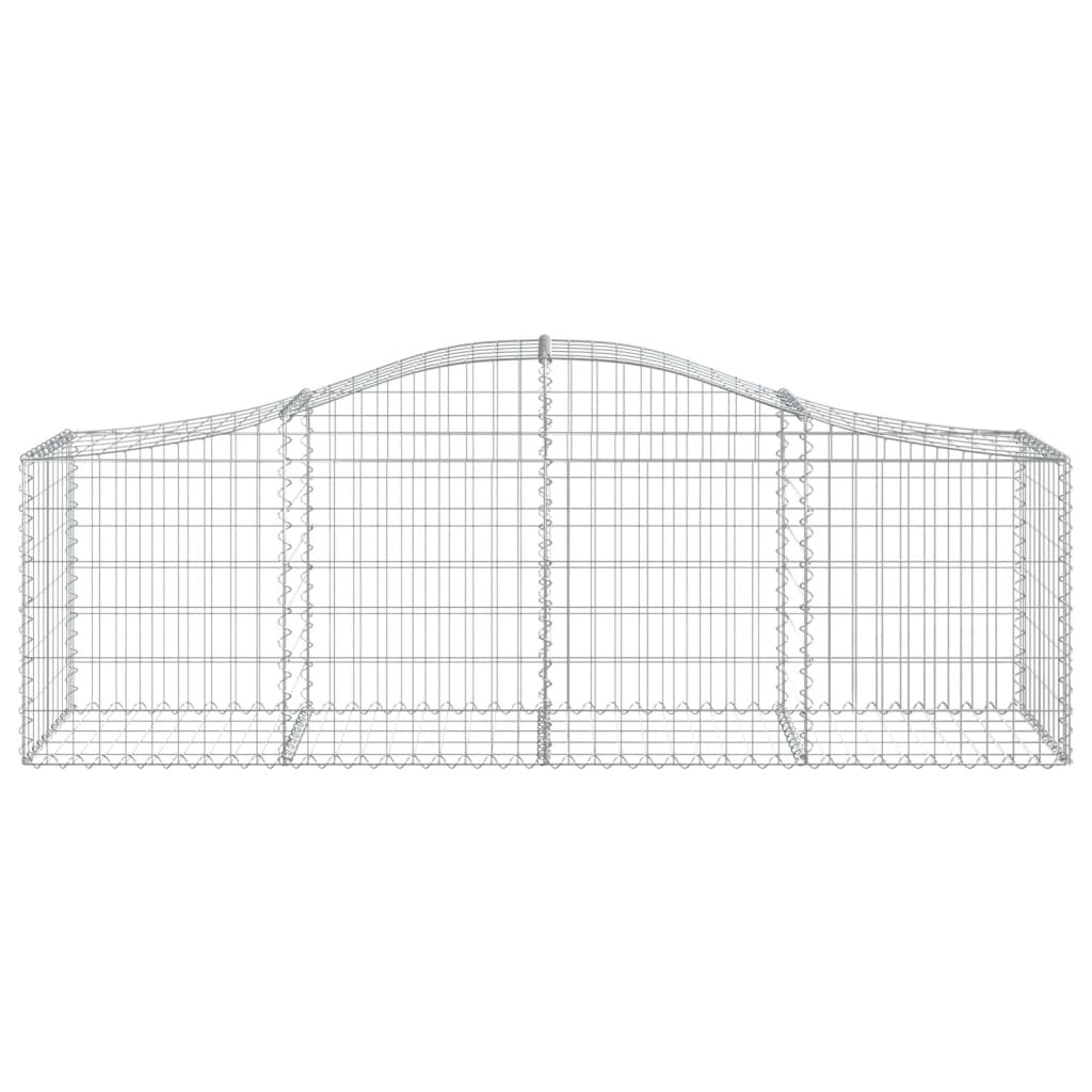 Gabionkurver buede 12 stk 200x50x60/80 cm galvanisert jern