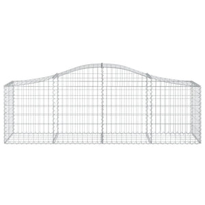 Gabionkurver buede 12 stk 200x50x60/80 cm galvanisert jern