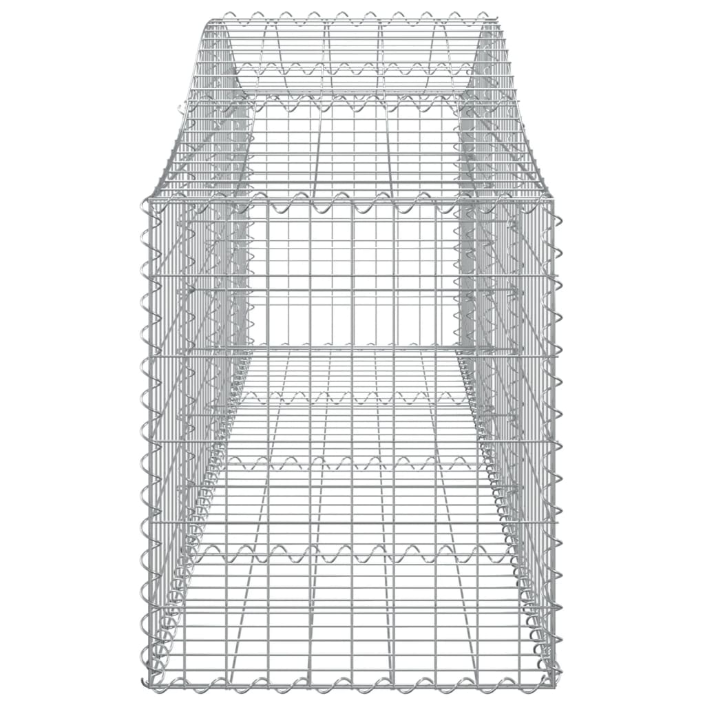 Gabionkurver buede 12 stk 200x50x60/80 cm galvanisert jern