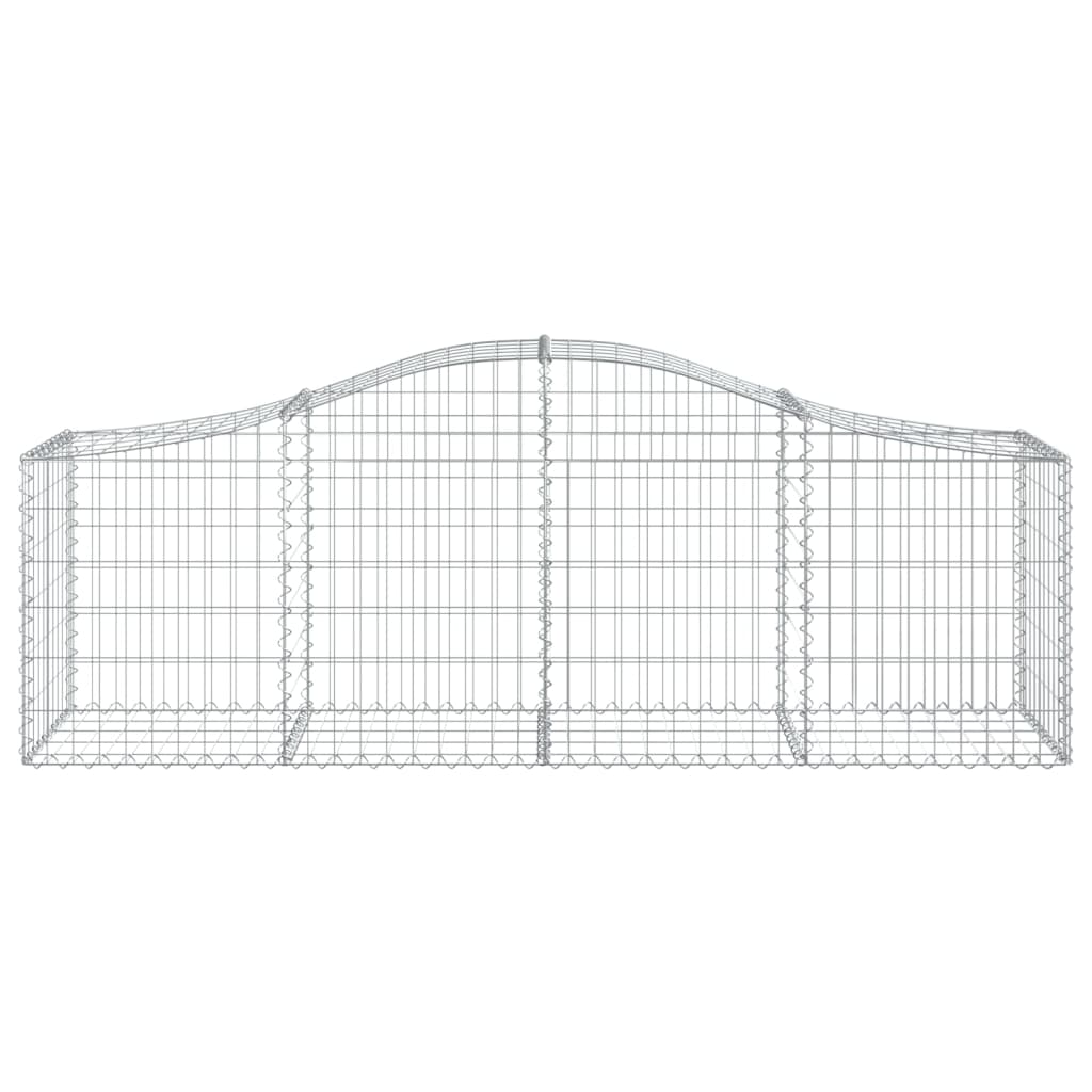 Gabionkurver buede 14 stk 200x50x60/80 cm galvanisert jern