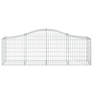 Gabionkurver buede 14 stk 200x50x60/80 cm galvanisert jern