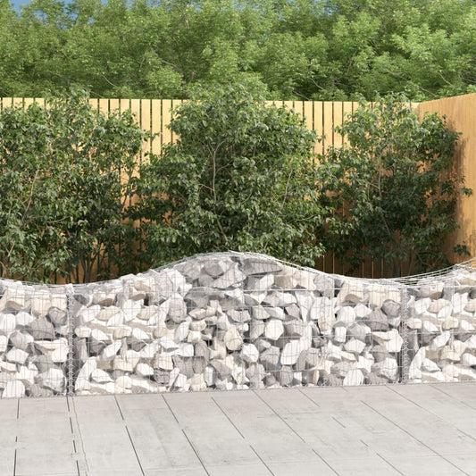 Gabionkurver buede 20 stk 200x50x60/80 cm galvanisert jern